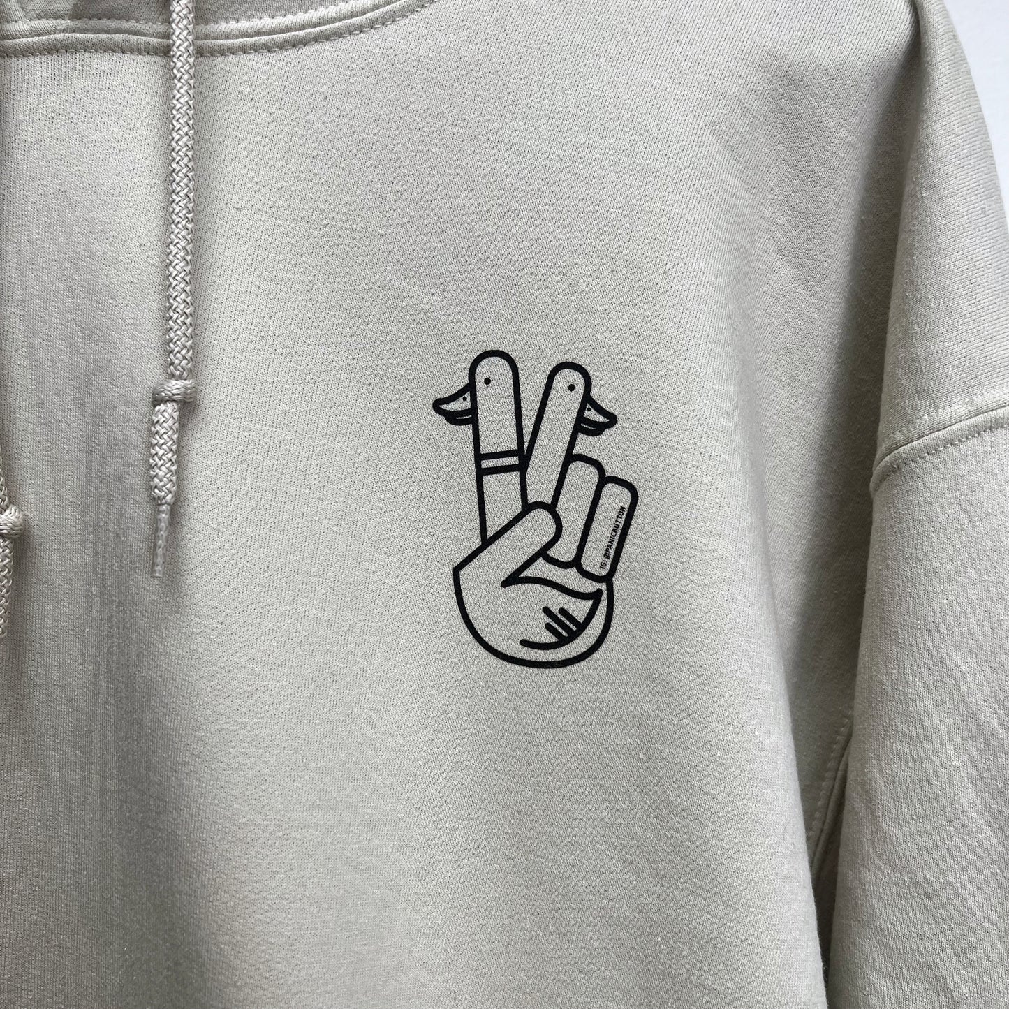 ** Peace Duck Hoodie - Sand