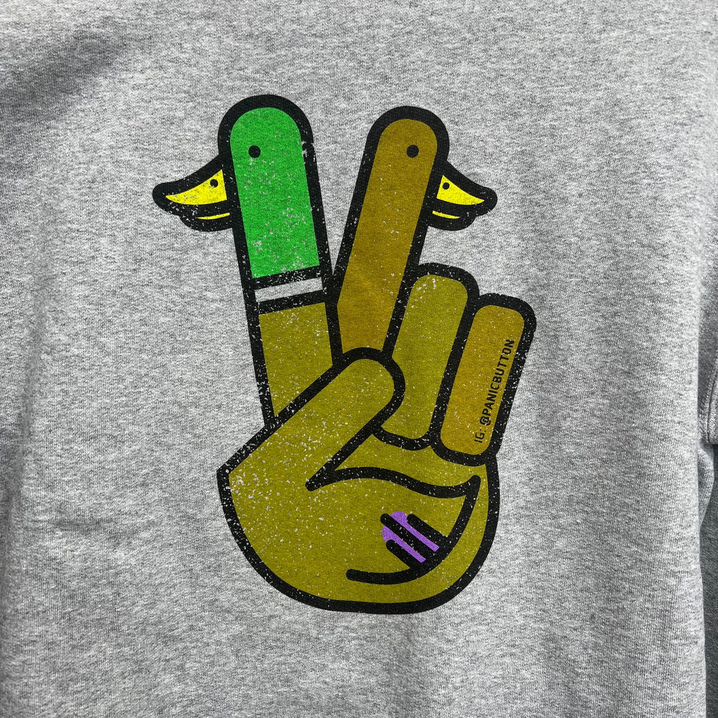 ** Peace Duck Crewneck - Light Steel