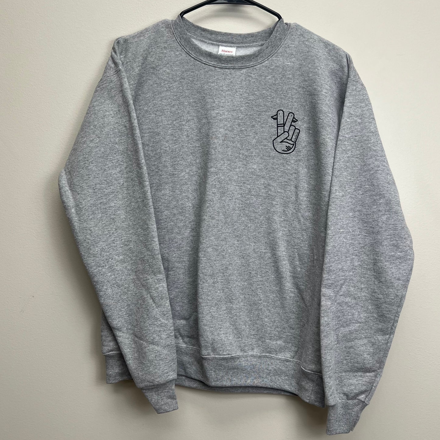 ** Peace Duck Crewneck - Light Steel
