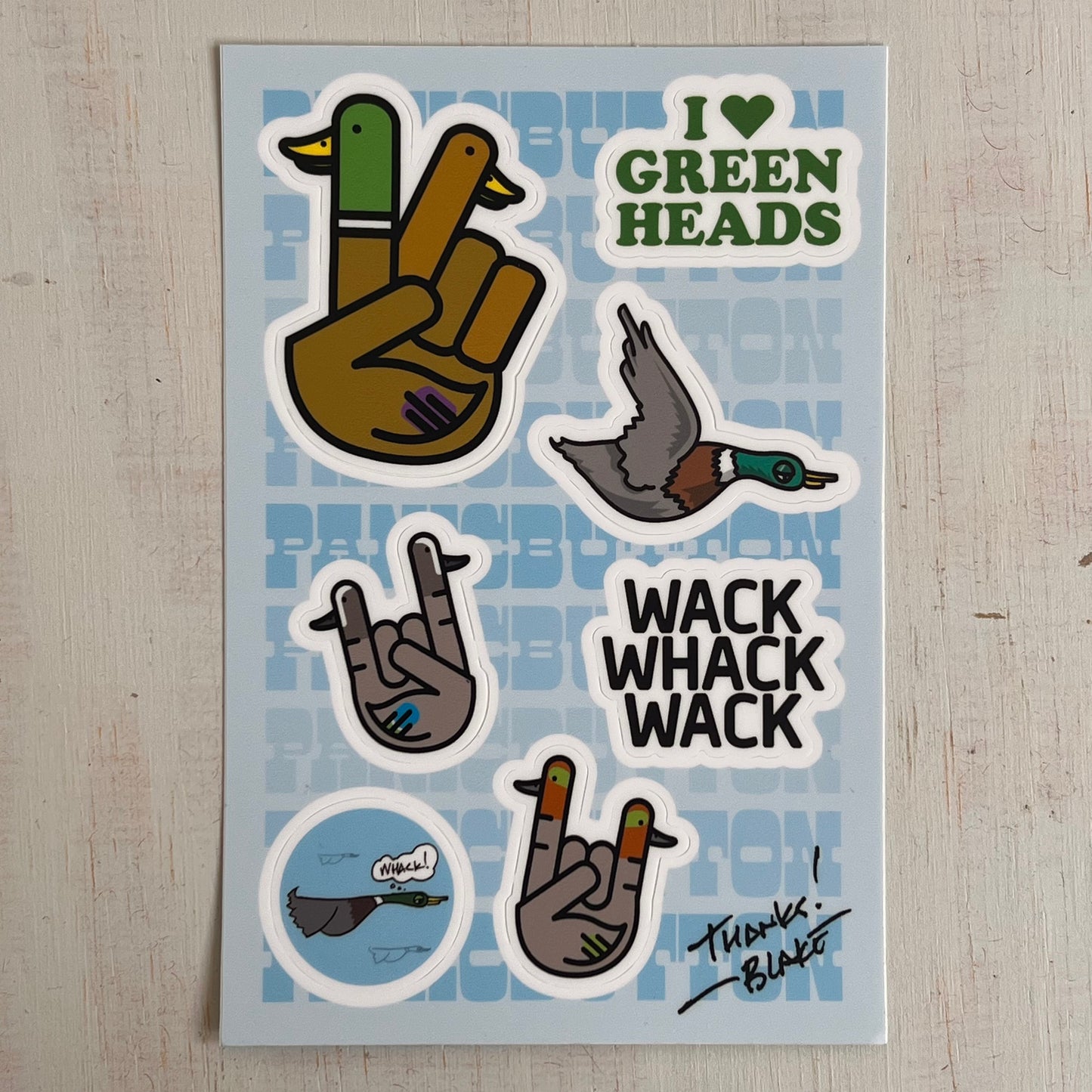 Peace Duck Sticker Sheet