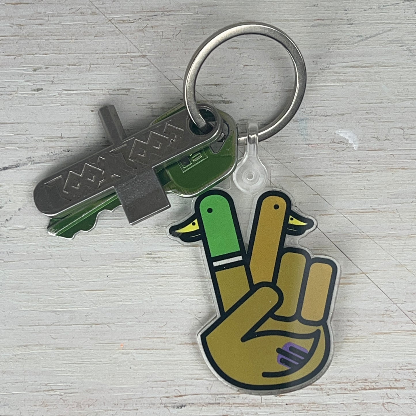 Peace Duck Keychain
